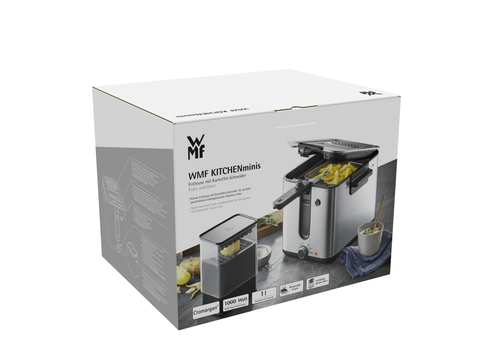 Фритюрница WMF KITCHENminis Fryer and Dicer, цена 29999.00 руб. в  интернет-магазине Shop-WMF. Характеристики, фотографии, описание - Москва