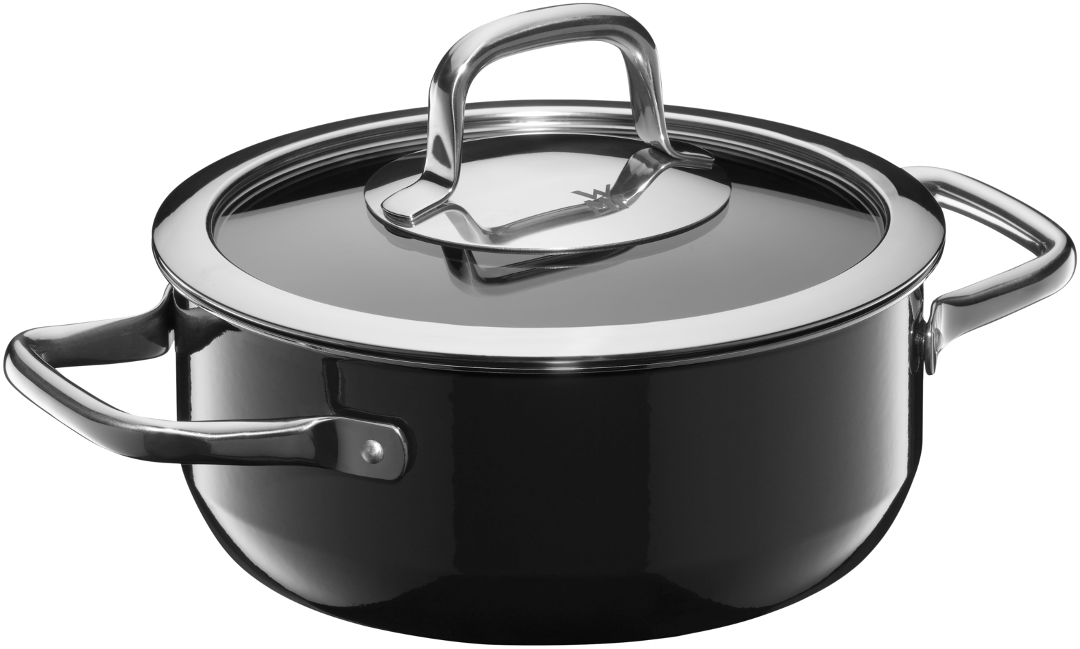 Низкая кастрюля с крышкой WMF Fusiontec Compact Black 24 см
