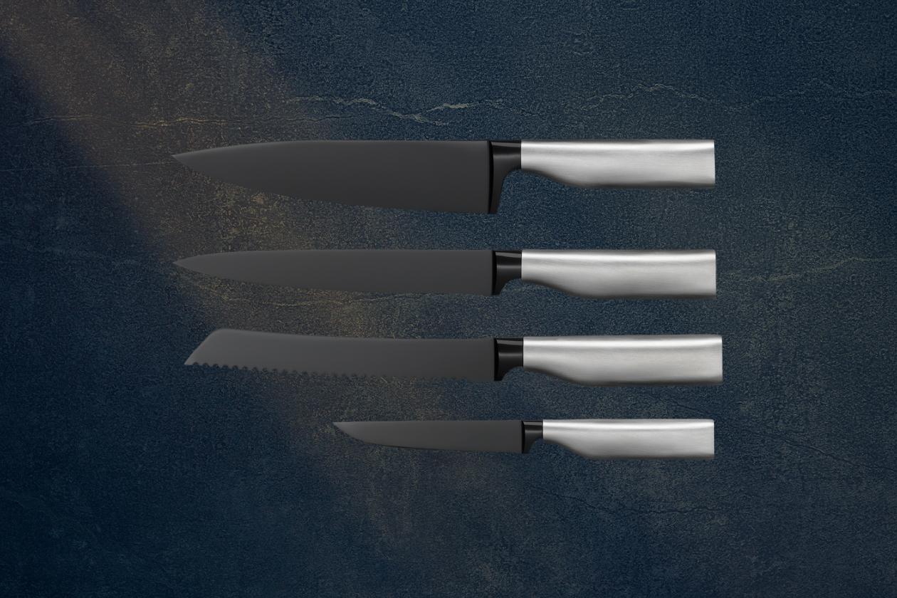 Набор ножей с подставкой WMF Ultimate Black 5 предметов