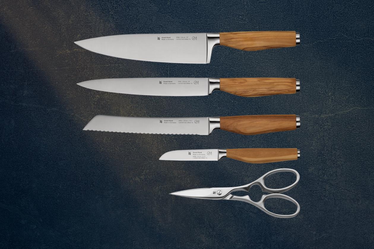Набор ножей WMF Grand Wood с блоком для хранения FlexTec, 6 предметов
