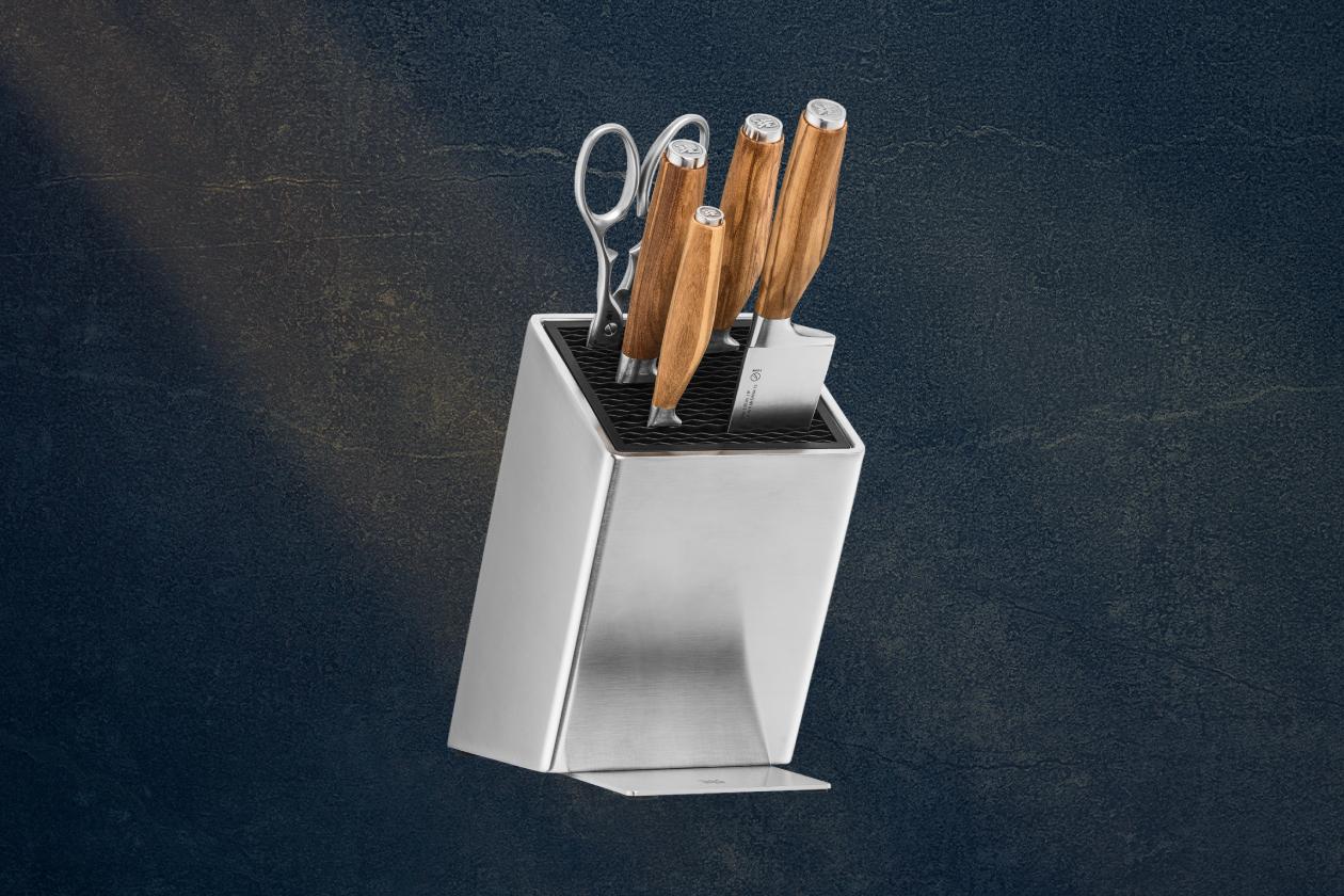 Набор ножей WMF Grand Wood с блоком для хранения FlexTec, 6 предметов