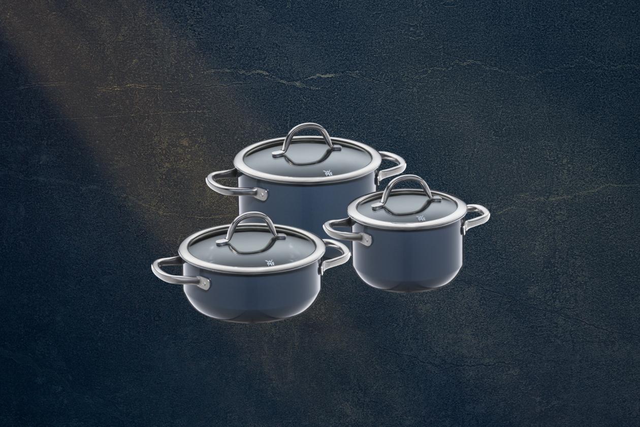 Набор посуды WMF Fusiontec Inspire Blueberry, 3 предмета