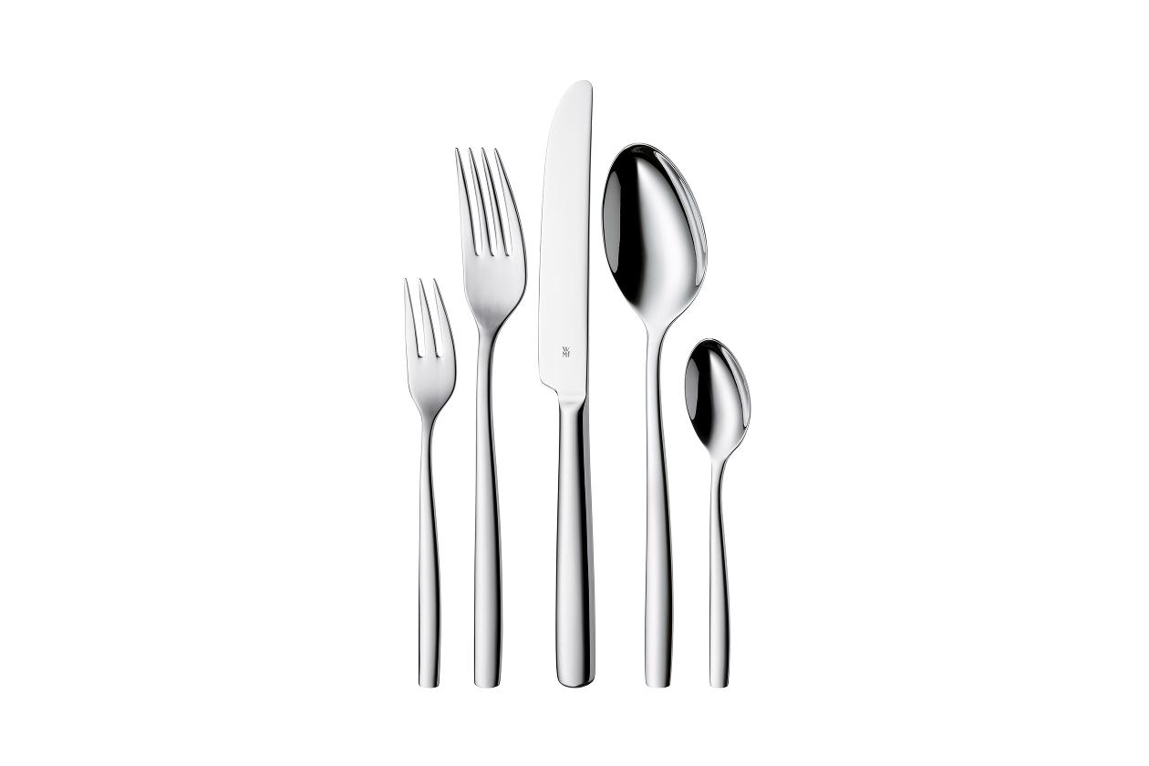 Набор посуды WMF Fusiontec Black 4 предмета + Набор столовых приборов Palma