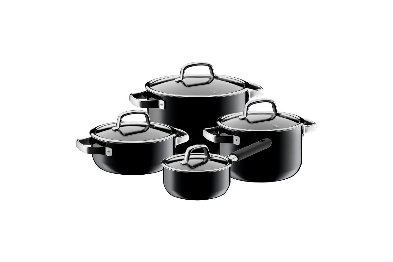 Набор посуды WMF Fusiontec Black 4 предмета+Набор столовых приборов Merit