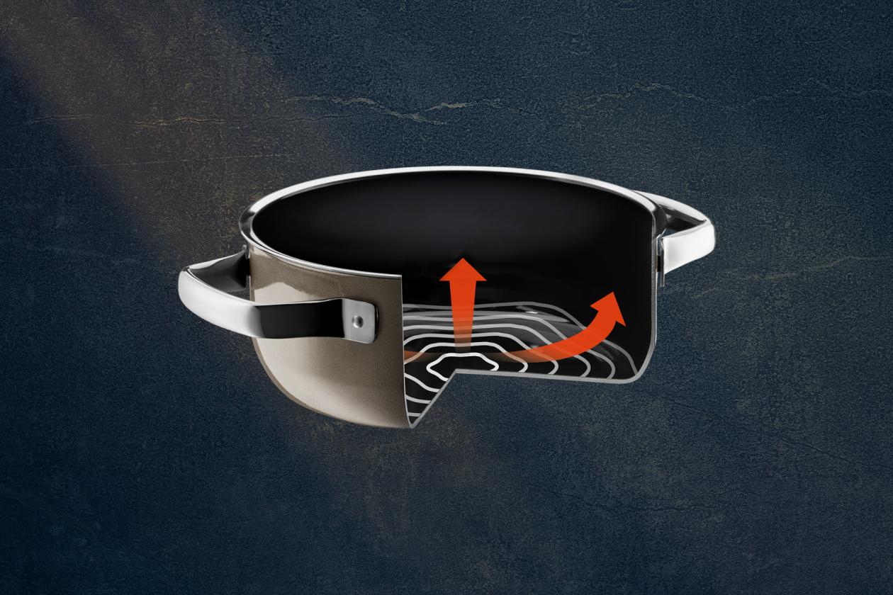 Низкая кастрюля WMF Fusiontec Dark Brass 20 см