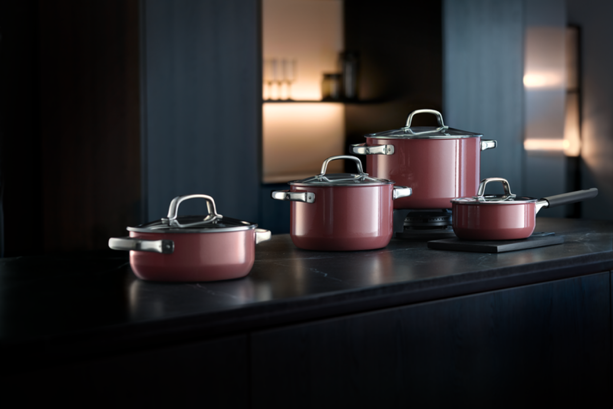 Набор кастрюль WMF Fusiontec Rose Quartz 4 предмета 16/20/20/24 см