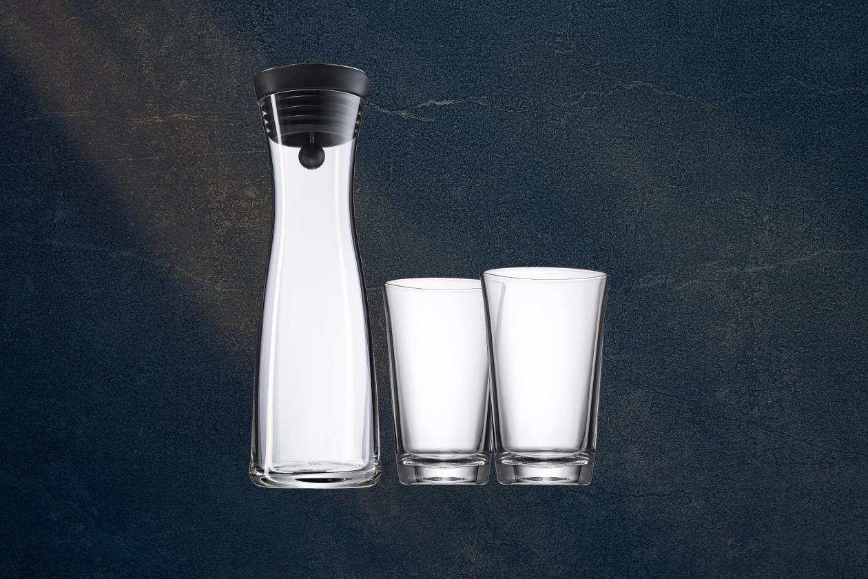 Графин для воды, 2 стакана WMF Basic 3 предмета 1 л