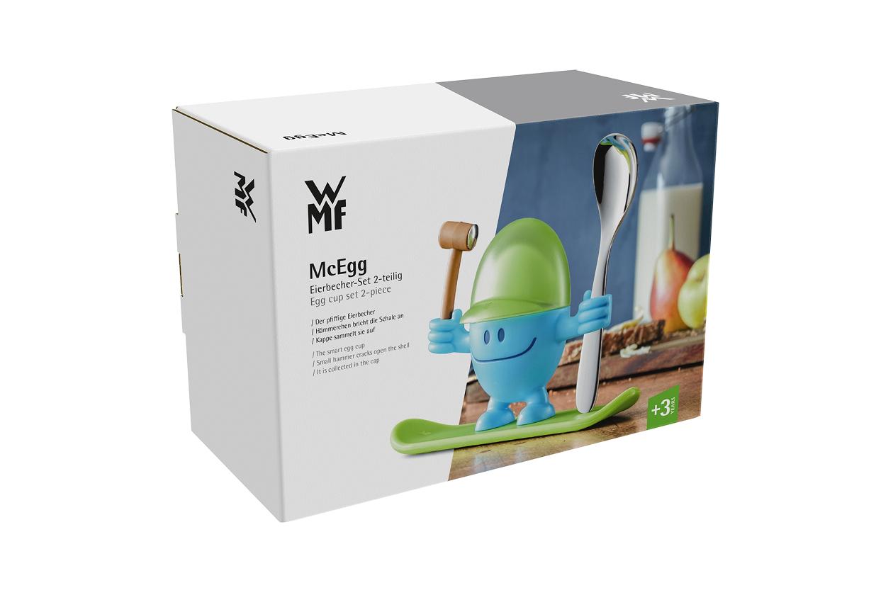 Подставка для яйца с ложкой WMF MсEgg голубая