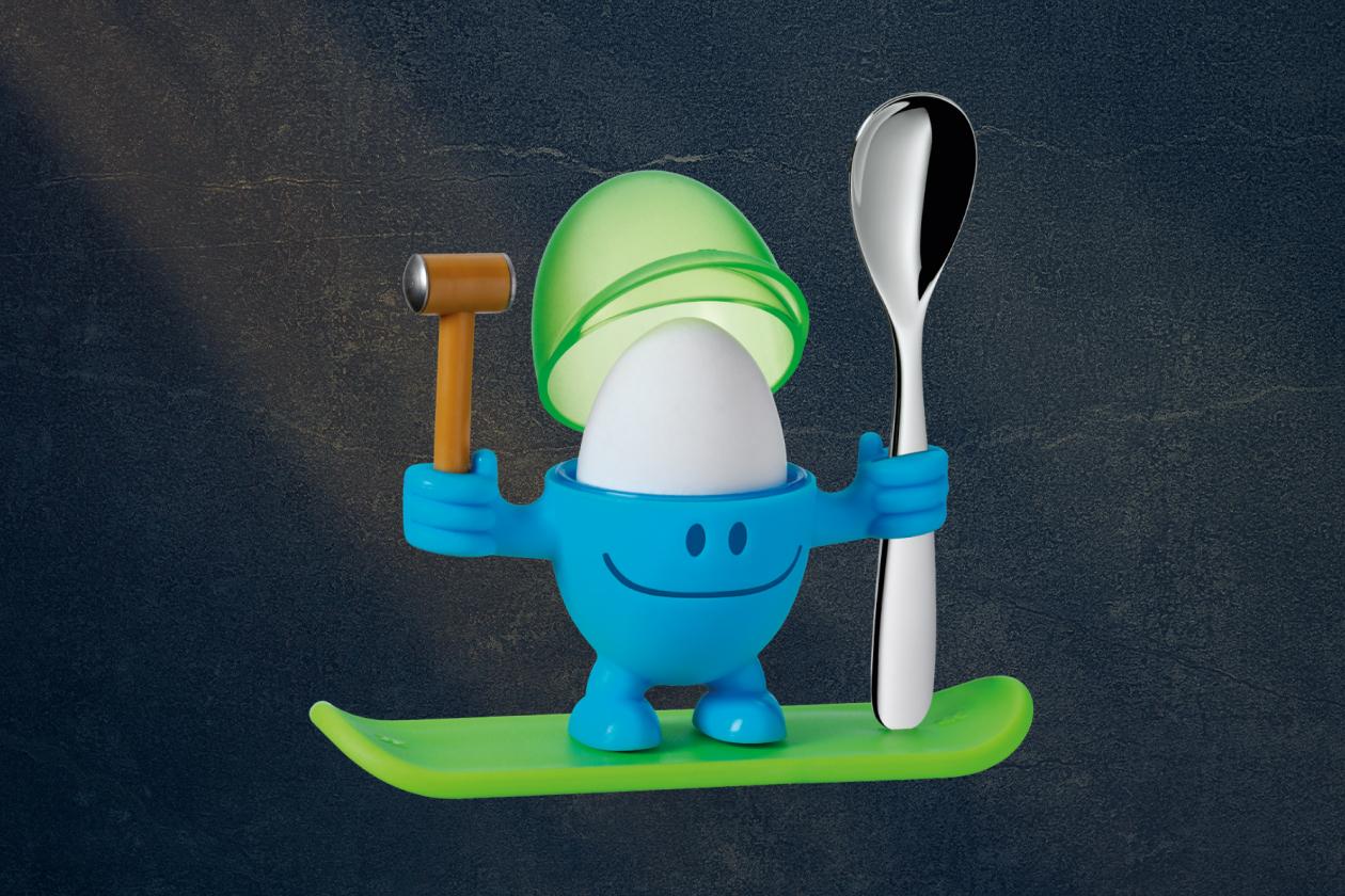 Подставка для яйца с ложкой WMF MсEgg голубая