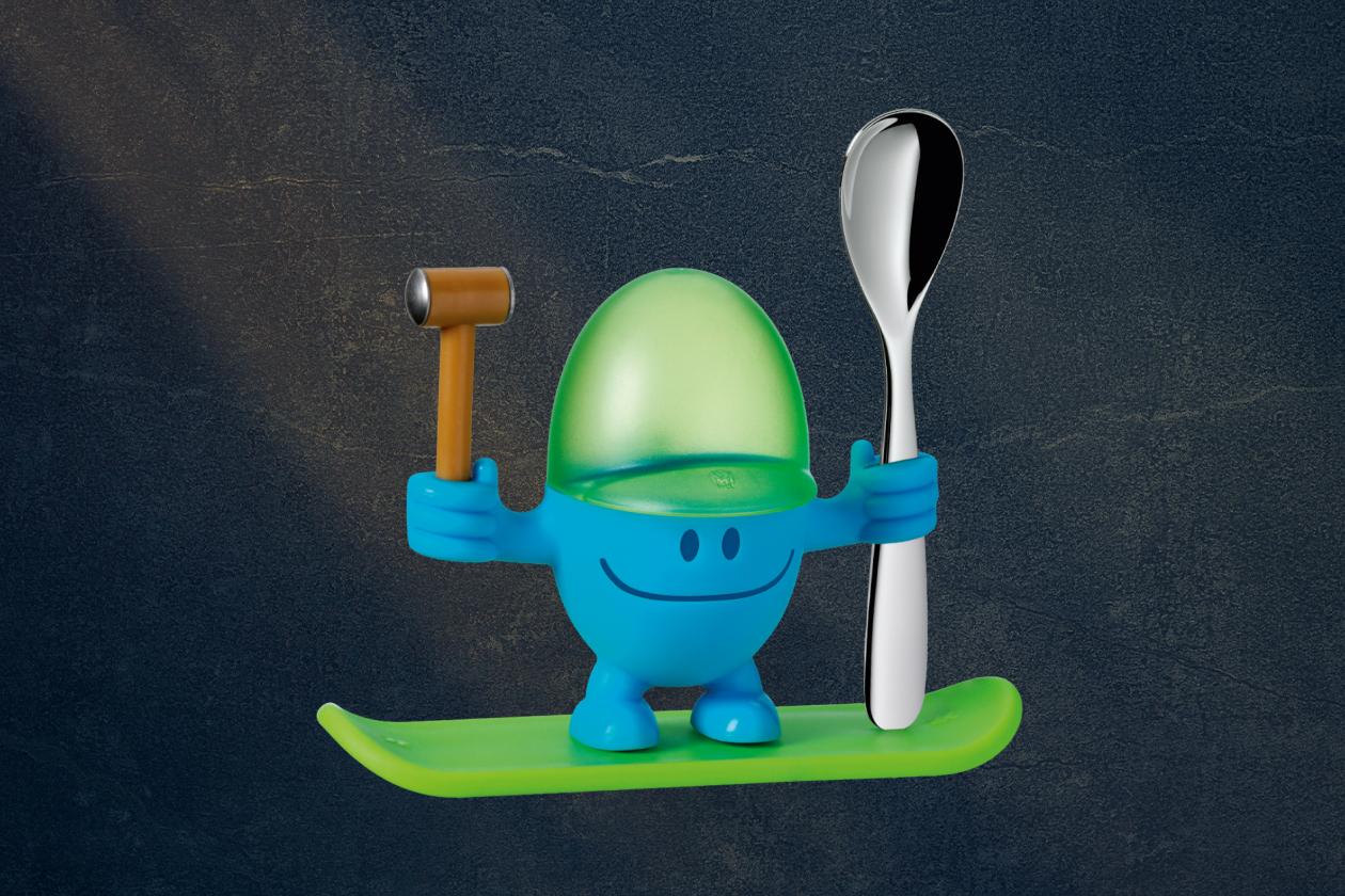 Подставка для яйца с ложкой WMF MсEgg голубая