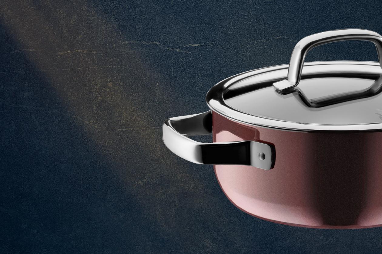 Низкая кастрюля WMF Fusiontec Rose Quartz 20 см