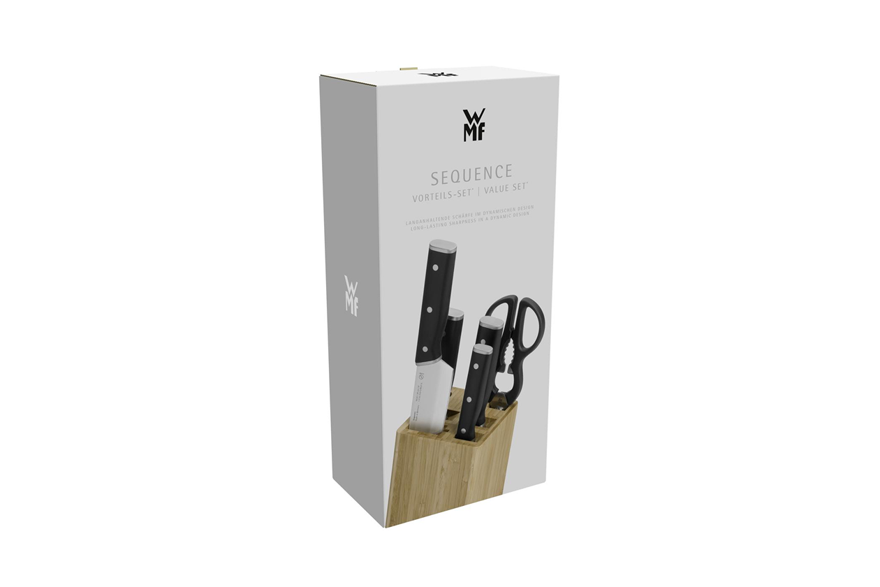 Набор ножей с блоком WMF Sequence, 6 предметов
