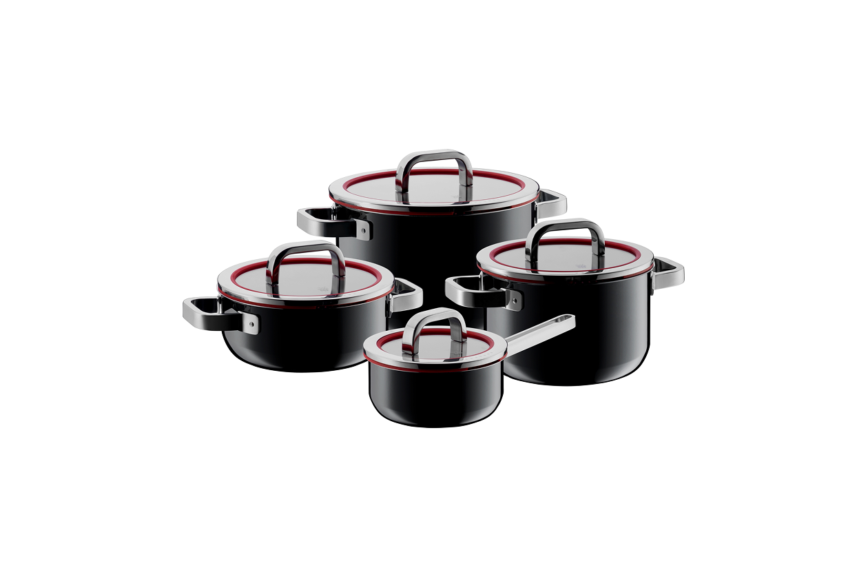 Набор кастрюль WMF Fusiontec Functional Black 4 предмета 16/20/20/24 см