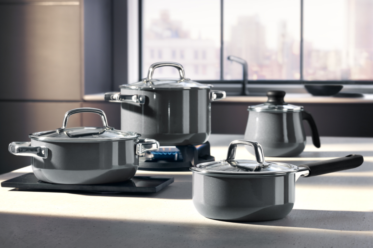 Набор кастрюль WMF Fusiontec Mineral Platinum 4 предмета 16/20/20/24 см