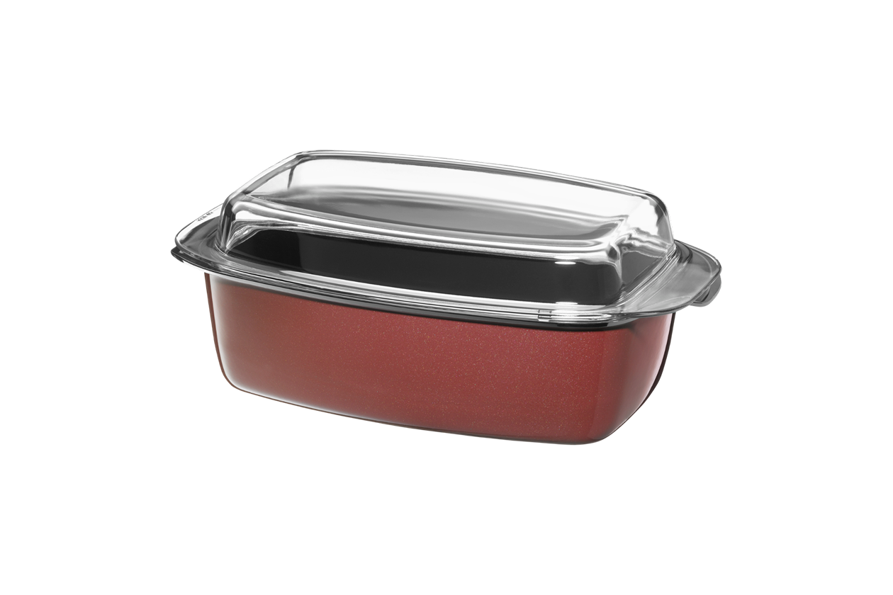 Жаровня с крышкой WMF Fusiontec 32x21 см из розового кварца