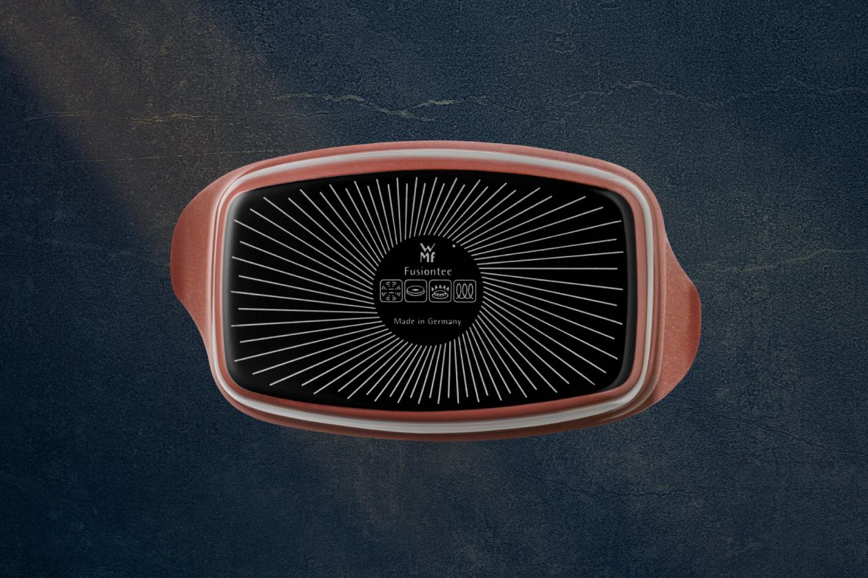 Жаровня с крышкой WMF Fusiontec 32x21 см из розового кварца