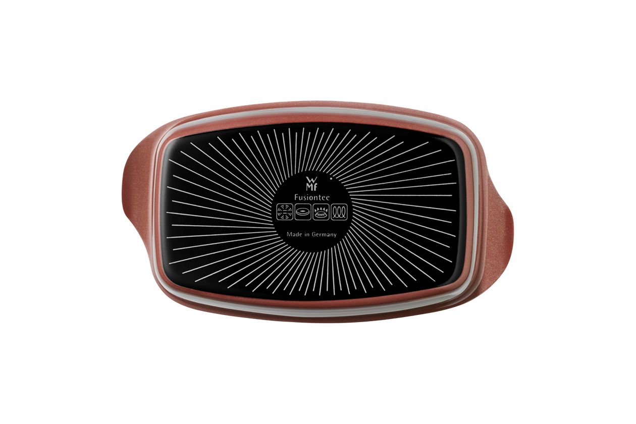 Жаровня с крышкой WMF Fusiontec 32x21 см из розового кварца