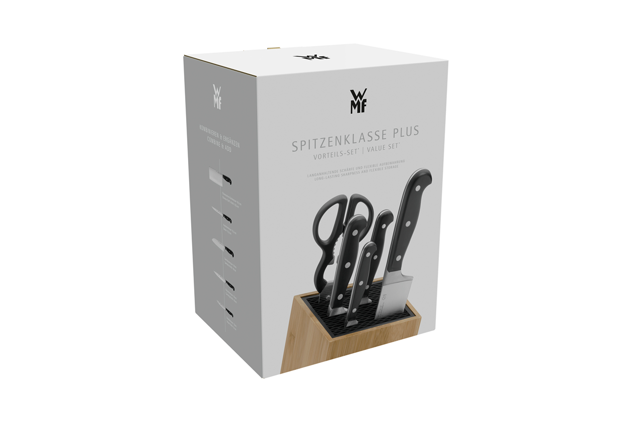 Набор ножей WMF Spitzenklasse Plus с подставкой FlexTec, 6 предметов